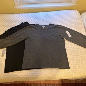 Chico’s sweaters - 2 sweaters - NWT - size 2 - Black, Gray